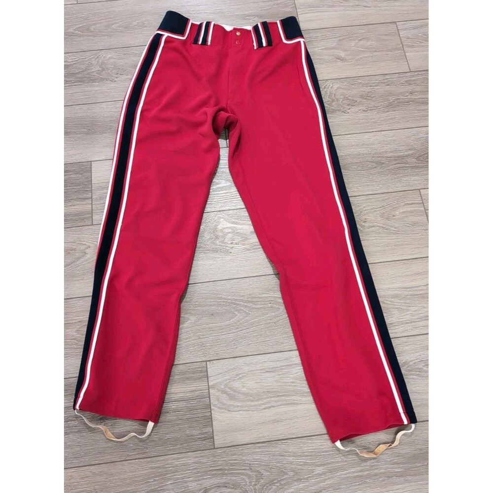 Boombah Softball/Baseball Pants RED/NAVY BLUE/ WHITE MEN'S sz 33x33 Stretch  GUC